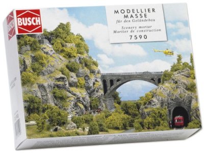 GENERIQUE Busch Environnement - BUE7590 - Mod&eacute;lisme Ferroviaire - Mortier de Construction - Rochers