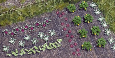BUSCH  Fields of vegetables and salads-H0 - Trains miniatures : d&eacute;cors