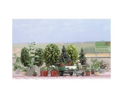 BUSCH  Set dornement garden-H0 - Trains miniatures : d&eacute;cors