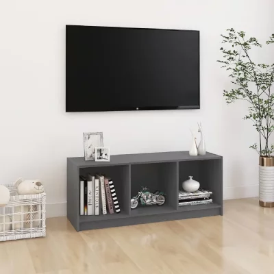 VIDAXL Bussandri Exclusive - Meuble TV 104x33x41 cm bois de pin massif gris