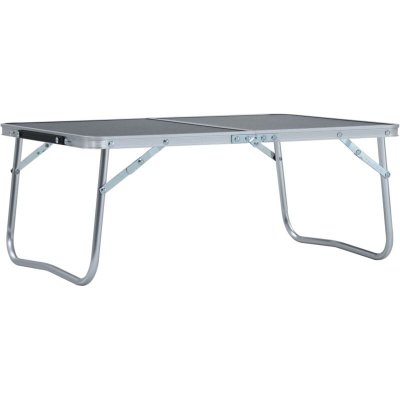 VIDAXL Bussandri Exclusive Table de camping pliable Gris Aluminium 60 x 40 cm