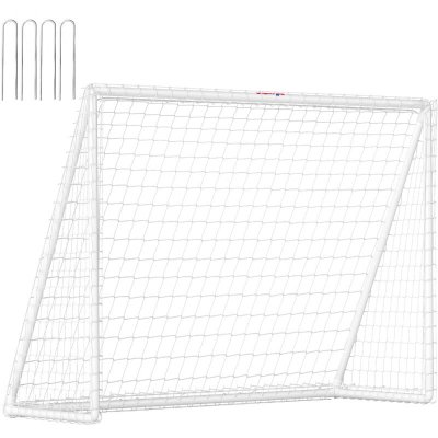 SPORTNOW But de football cage de foot - dim. 2,4L x 0,9l x 1,8H m - PVC blanc