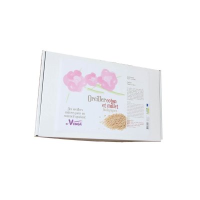 ECODIS BY VENGA Oreiller Millet et Coton Bio - 40 x 60 cm