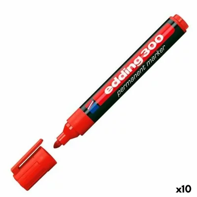 EDDING C/10 Rotulador  300 Rojo Marcador Permanente - [Livre en VO]