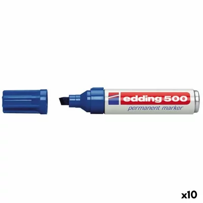 EDDING C/10 Rotulador  500 Azul Marcador Punta Biselada - [Livre en VO]