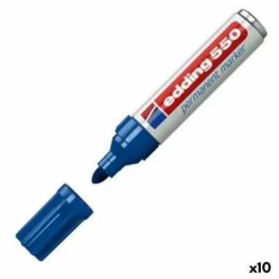 EDDING C/10 Rotulador  550 Azul Marcador Permanente - [Livre en VO]