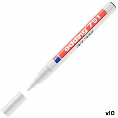 EDDING C/10 Rotulador  751 Blanco Punta De Fibra - [Livre en VO]