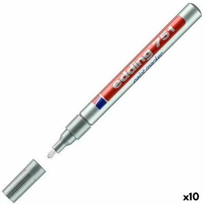 EDDING C/10 Rotulador  751 Plata Punta De Fibra - [Livre en VO]