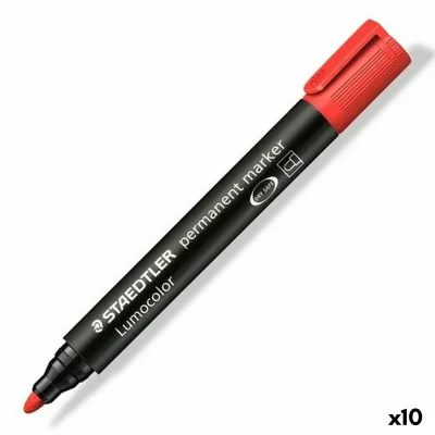 STAEDTLER C/10 Rotulador Lumocolor 352 Rojo Punta Redonda - [Livre en VO]