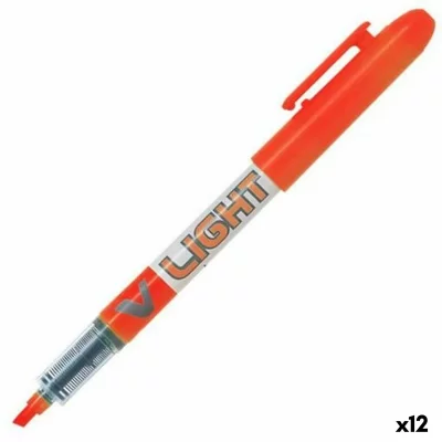 PILOT C/12 Marcador V-Light Naranja  Punta Biselada - [Livre en VO]