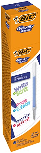 BIC C/12 Recambio Boligrafo Azul Gel-Ocity Ilusion - [Livre en VO]