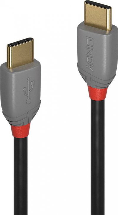 LINDY C ble USB 2.0 Type C m le/m le, 3A, Anthra Line, 2m