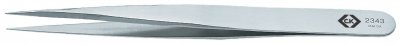 C.K  T2343 Pince brucelle de pr&eacute;cision MM SA pointue, fine 130 mm
