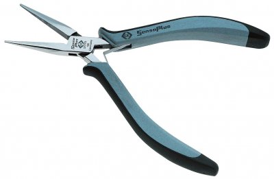 C.K  t3777d 150 pince &agrave; becs demi-ronds esd 165 mm m&acirc;choires stri&eacute;es