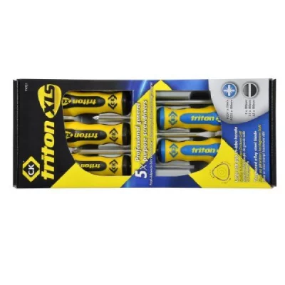 C.K  T4727 Tournevis Triton Xls Fente/Pz 5 Pi&egrave;ces