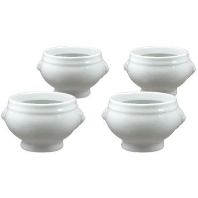 AC DECO C&T T&ecirc;te de lion - Bol &agrave; soupe - 55cl - Porcelaine - (Lot de 4)