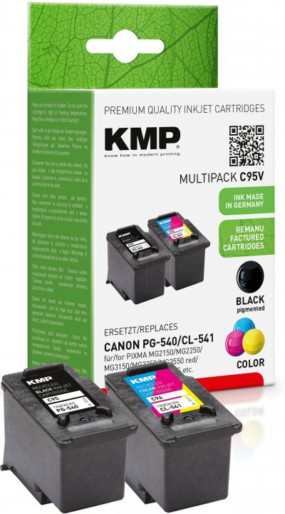 KMP C95 v  cartouche dencre &eacute;quivalent canon pg - 540 541 cl -, 3-color (noir) 