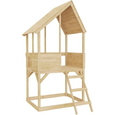 TP TOYS Cabane enfant sur pilotis avec bac &agrave; sable Lookout Sans glissi&egrave;re