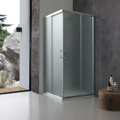KIAMAMI VALENTINA Cabine De Douche 80x80 Carr&eacute;e Giada Verre Opaque 6 Mm