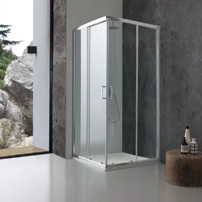 KIAMAMI VALENTINA Cabine De Douche Carr&eacute;e Giada 90x90 Con Verre Transparent
