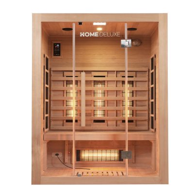 HOME DELUXE Cabine infrarouge pour 2 personnes en bois 150x120x190 cm