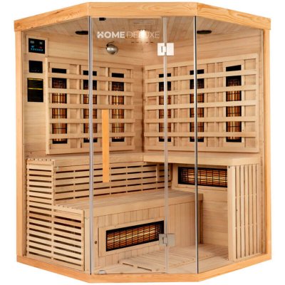 HOME DELUXE Cabine infrarouge pour 4 personnes en bois 150x150x200 cm