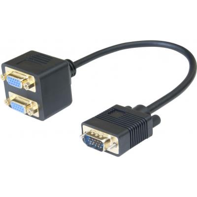 GENERIQUE Cable 1 vga /m vers 2 vga /f - 30cm