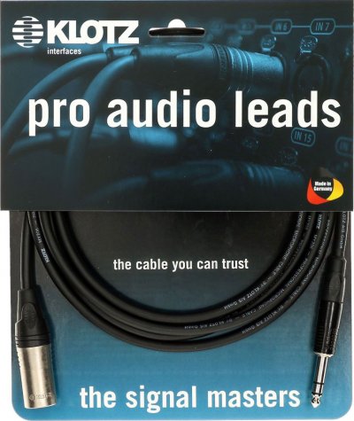 KLOTZ Cable 10 M - XLR Male / Jack Stereo