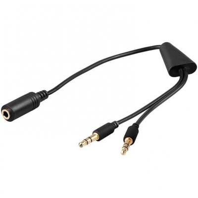 GOOBAY C&acirc;ble adaptateur audio 2xJack 3.5mm m&acirc;le -Jack 3.5mm femelle