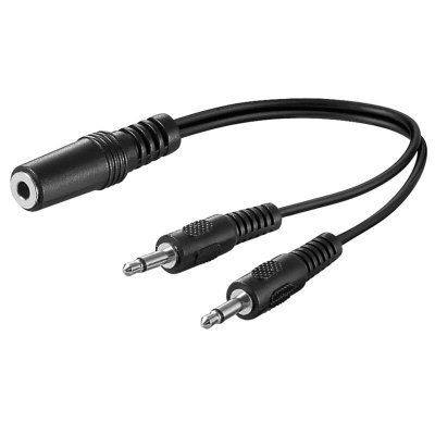 WENTRONIC C&acirc;ble adaptateur audio Jack 3.5mm femelle st&eacute;r&eacute;o