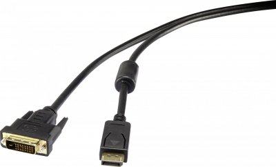 RENKFORCE C&acirc;ble adaptateur DisplayPort / DVI  1.80 m noir