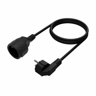 AISENS Cable ALARGADOR DE ALIMENTACI&Oacute;N  A132-0601 CEE7 Macho CEE7 HEMBRA 3M Negro