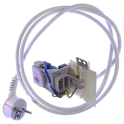 SCHOLTES Cable Alimentation 3x1.0 1,5mt + Filtre Antiparasite Pour Lave Linge Ariston
