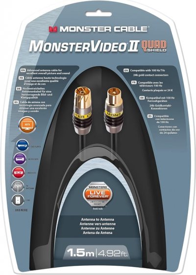MONSTER CABLE C&acirc;ble antenne Monster Mv2A Quad 1.5M