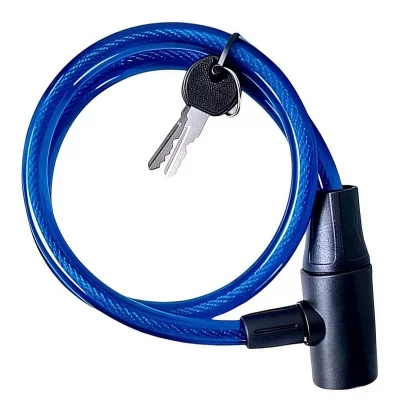 AVIZAR C&acirc;ble Antivol Cylindrique &agrave; Cl&eacute; pour V&eacute;lo et Trottinette  Bleu