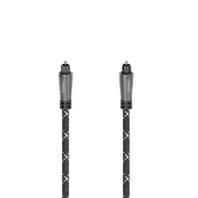 HAMA C&acirc;ble audio &agrave; fibres optiques, connecteur odt (toslink), m&eacute;tal., 3,0 m