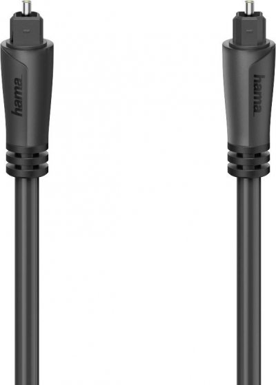HAMA C&acirc;ble audio &agrave; fibres optiques, fiche m&acirc;le ODT (Toslink), 1,5 m - Neuf