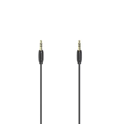 HAMA C&acirc;ble audio, jack m&acirc;le 3,5 mm/con. M&acirc;le, st&eacute;r&eacute;o, dor&eacute;, ultrafin, 5,0 m