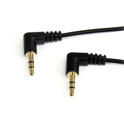 STARTECH Cable audio mini-jack 3 5mm slim coude a angle droit - 1 8 m