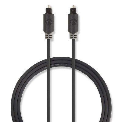 NEDIS C&acirc;ble audio optique toslink m&acirc;le - toslink m&acirc;le 2,0 m anthracite