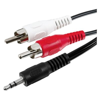 GOOBAY CABLE AUDIO POUR CARTE SON 2 RCA / JACK 3.5MM&sup2; STEREO 15 m