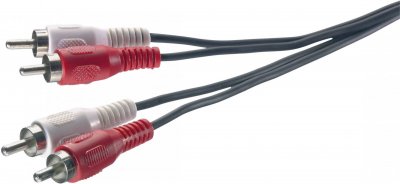 SPEAKA PROFESSIONAL C&acirc;ble audio professional [2x cinch rca m&acirc;le - 2x cinch rca m&acirc;le] 2.50 m noir