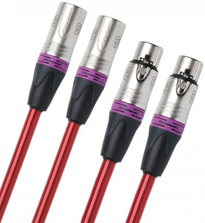 QED C&acirc;ble Audio  QE3284 (New) Audio 3 m Rouge