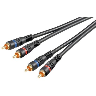 GENERIQUE CABLE AUDIO STEREO 2 RCA    2 RCA blind&eacute; OFC 99.99% 10 m
