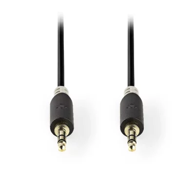 NEDIS C&acirc;ble audio st&eacute;r&eacute;o 3,5 mm m&acirc;le - 3,5 mm m&acirc;le 2,0 m anthracite
