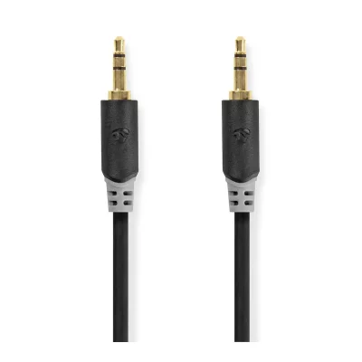 NEDIS C&acirc;ble audio st&eacute;r&eacute;o 3,5 mm m&acirc;le - 3,5 mm m&acirc;le 5,0 m anthracite