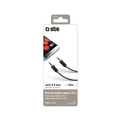 SBS C&acirc;ble audio st&eacute;r&eacute;o Jack 3,5 mm pour mobiles et smartphones