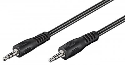 GOOBAY C&acirc;ble audio st&eacute;r&eacute;o Jack 3.5mm m&acirc;le/m&acirc;le, 2.5m