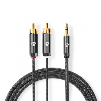 NEDIS C&acirc;ble audio st&eacute;r&eacute;o  CATB22200GY20 2.00 m