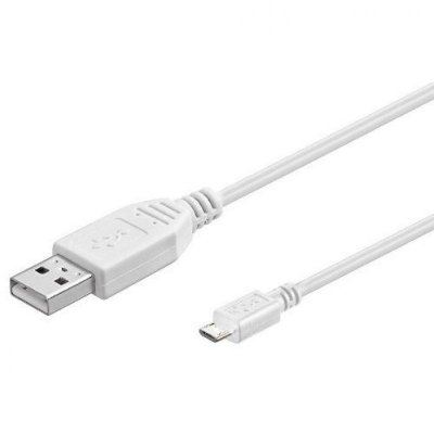 GOOBAY C&acirc;ble Blanc USB A / Micro USB B - 5m